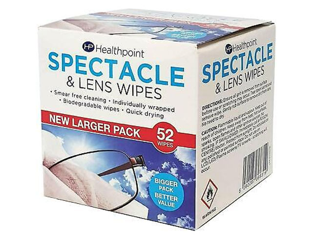 Spectacle and Lens Wipes 52 kpl